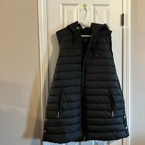 Long hooded vest
